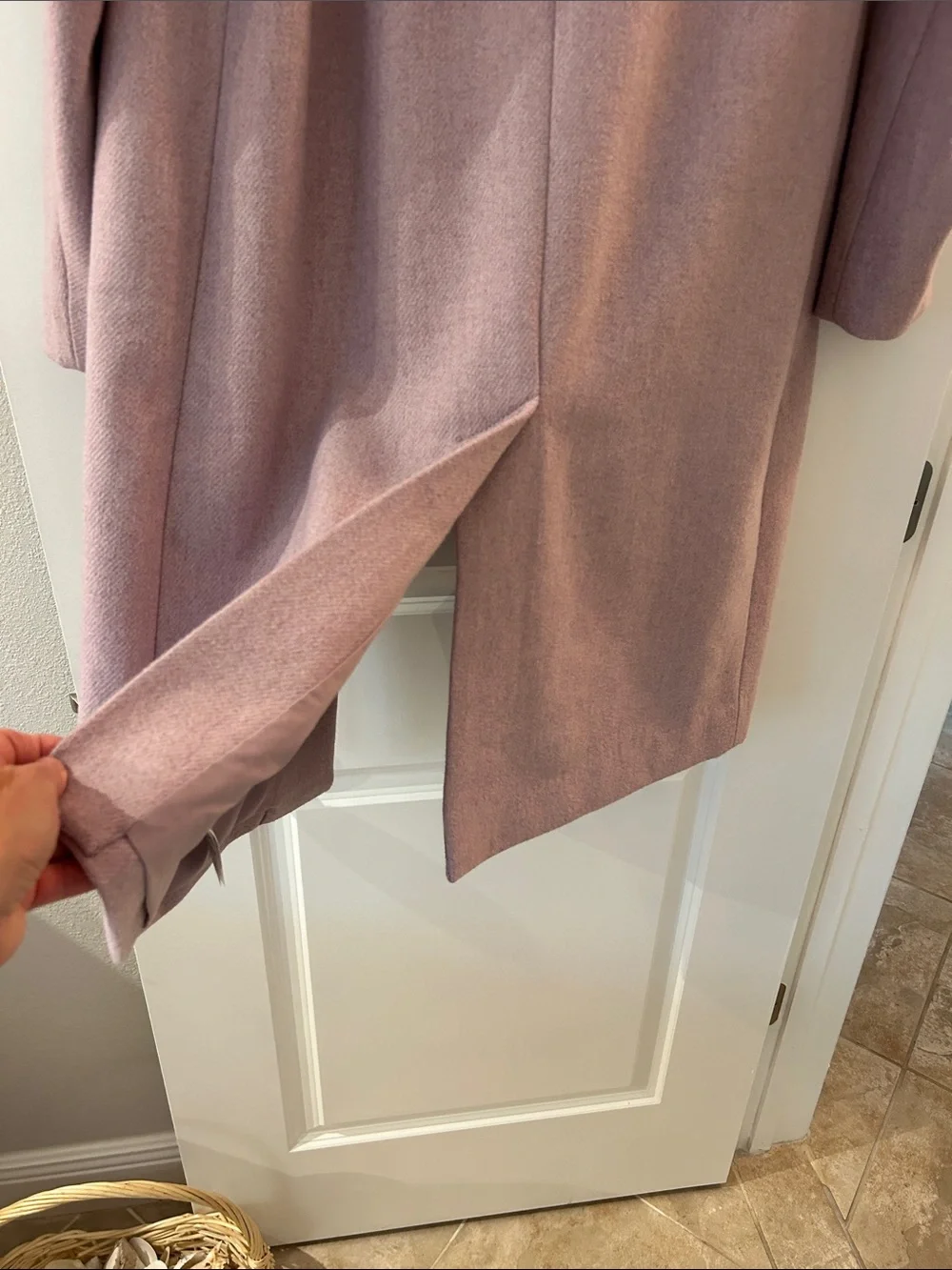 Abercrombie & Fitch Dusty Rose Single-Breasted Trench Coat
